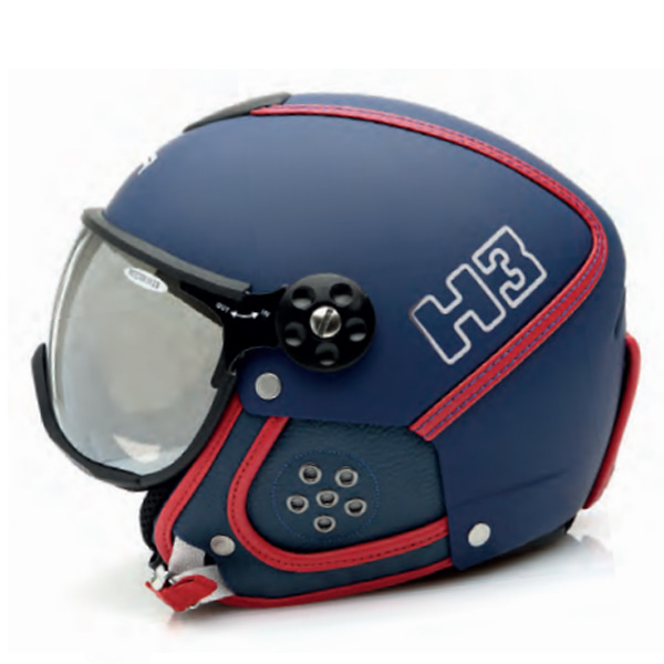 바이저 헬멧 HMR H3 432 BLUE RED 변색렌즈